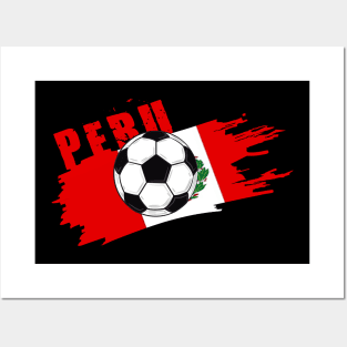 Peru Soccer Peru Futbol Football Peuvian soccer Flag Jersey Posters and Art